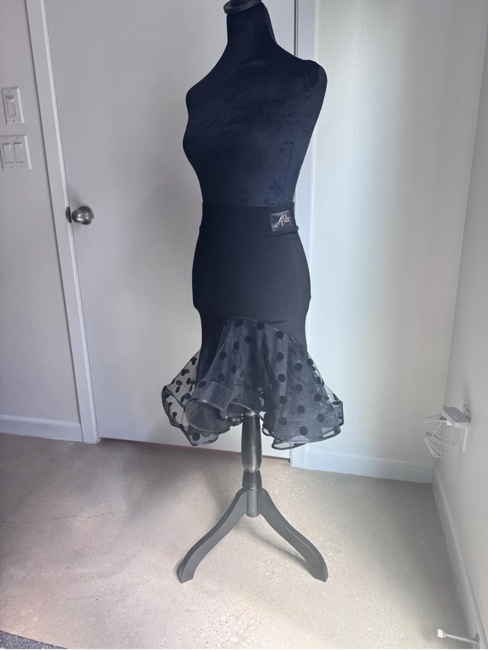 Armando Black Ballroom Latin Dance Skirt | XS | New Without Tags